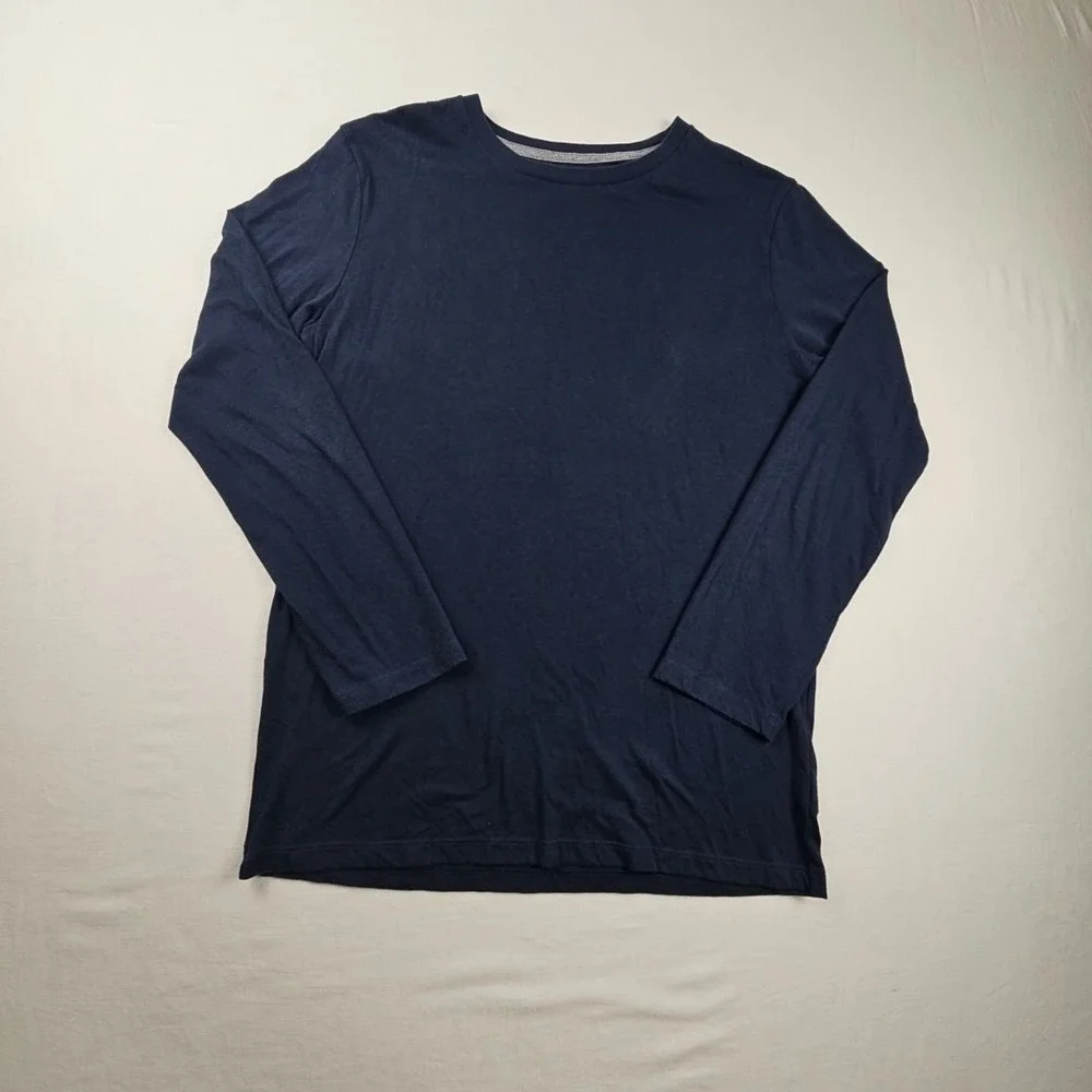 Old Navy T-shirt Boys XXL/18 Navy Blue Long Sleeve Basic Top Casual